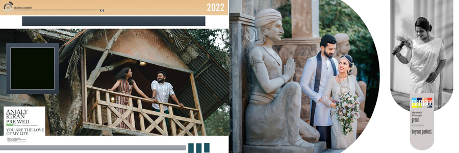 Stylish couple pre wedding DM album design