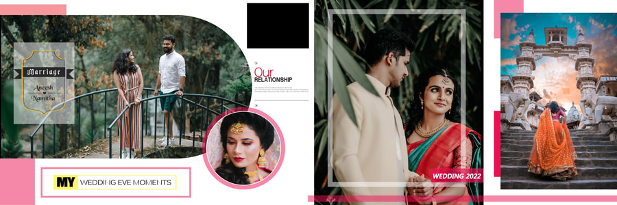 Wedding couple pre shoot album DM PSD template