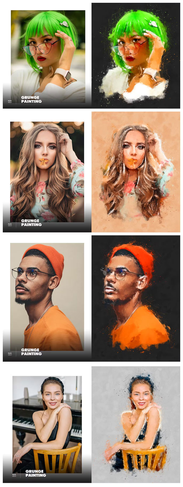 Photoshop Action to Paint Grunge Photoshop Action to Paint Grunge