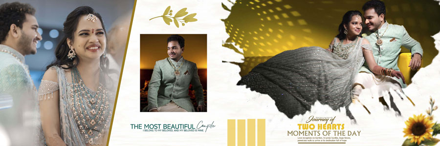 Beautiful Indian wedding album PSD 12x36 professional design layout