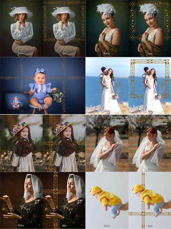 23 Golden Floral Photoshop Overlay 23 Golden Floral Photoshop Overlay