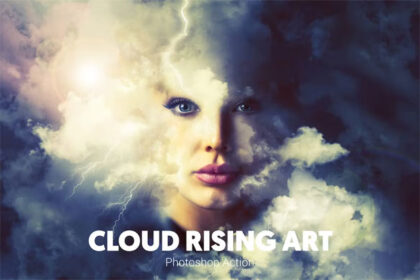 Cloud Rising Art Photoshop Action