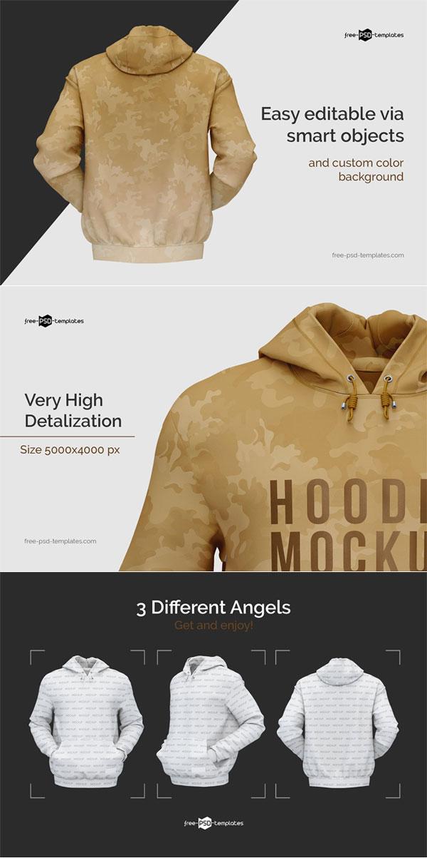 CreativeMarket - Men's Hoodie Mockup CreativeMarket - Men's Hoodie Mockup