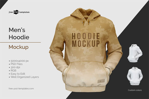 CreativeMarket - Men's Hoodie Mockup CreativeMarket - Men's Hoodie Mockup