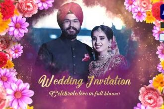 Indian Wedding Invitation Floral Slideshow