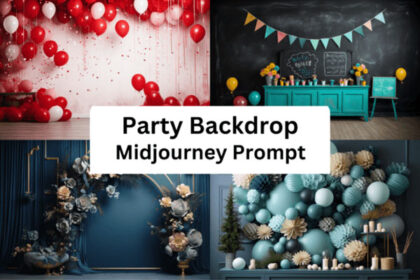 Midjourney Prompt for Party Backdrop