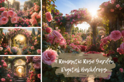 Rose Garden Digital Backdrop Images