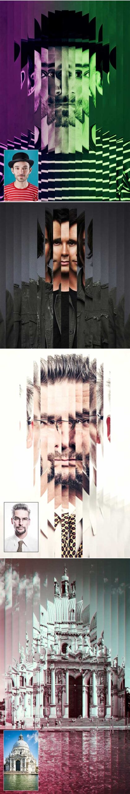 Sliced Mirror Photoshop Action Sliced Mirror Photoshop Action