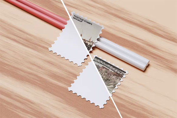 Stamp Postage Display Mockup Stamp Postage Display Mockup