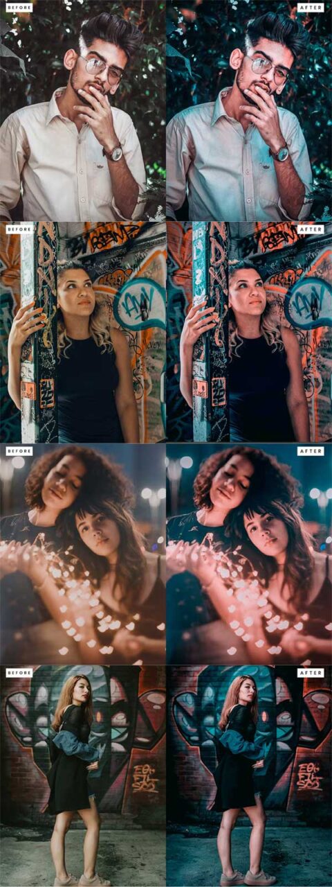 Teal Color Photoshop Action Teal Color Photoshop Action