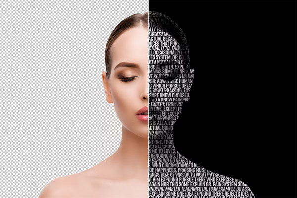 Text Mask Photo Effect