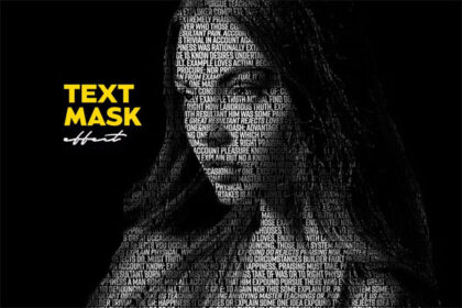 Text Mask Photo Effect