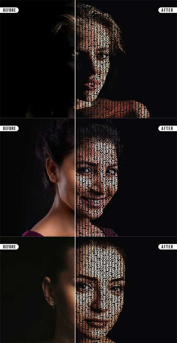 Typography Photo Effect Typography Photo Effect