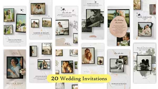 20 Glamorous Wedding Invitation Reels and Stories