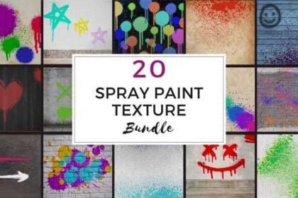 20 Spray Paint Textures Bundle