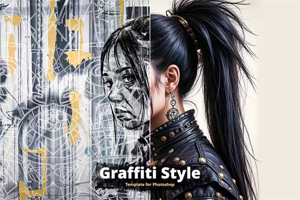 Graffiti Style Template for Photoshop