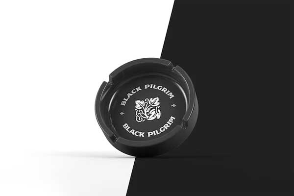 Gravity Round Ashtray With Printed Logo Mockup Gravity Round Ashtray With Printed Logo Mockup
