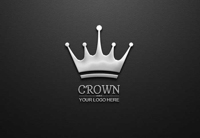 King Crown Logo Mockup PSD King Crown Logo Mockup