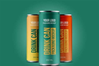 PSD Drink Can Packaging Mockups for Your Brand