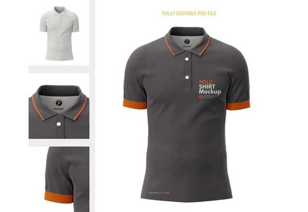 Male Polo Shirt Mockup Male Polo Shirt Mockup