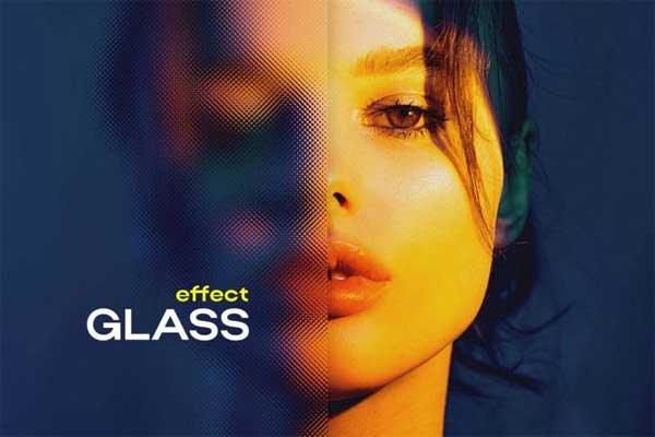 Textured Glass Effect PSD Template Textured Glass Effect PSD Template