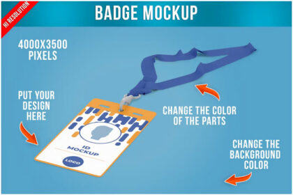 Badge Lanyard ID Mockup