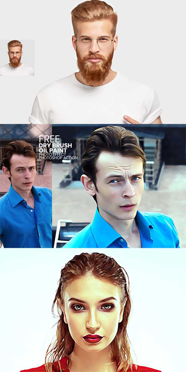 Digital Dry Brush Oil Paint Photoshop Actions Digital Dry Brush Oil Paint Photoshop Actions