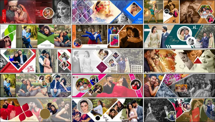 Wedding Album Creative Design 12×36 PSD Free Download