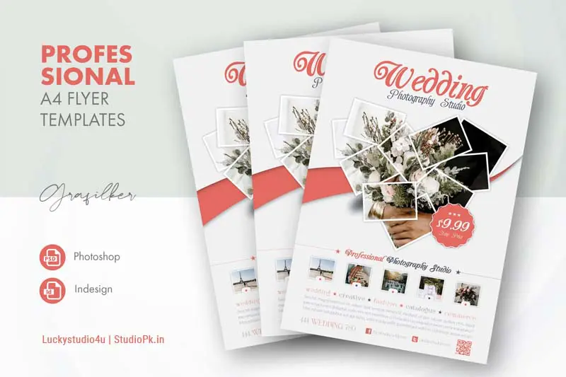 Wedding Photo PSD Flyer Templates