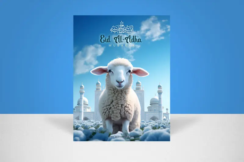 Eid al Adha Traditional Social Media Flyer Template PSD