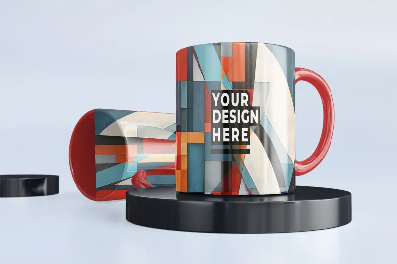 Free Mugs Graphic Design Mockup PSD