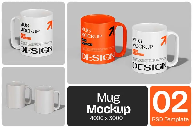 Free Mug Mockup Set to Showcase Your Branding