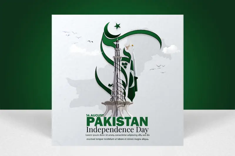 14 August Pakistan Independence Day Instagram Post PSD