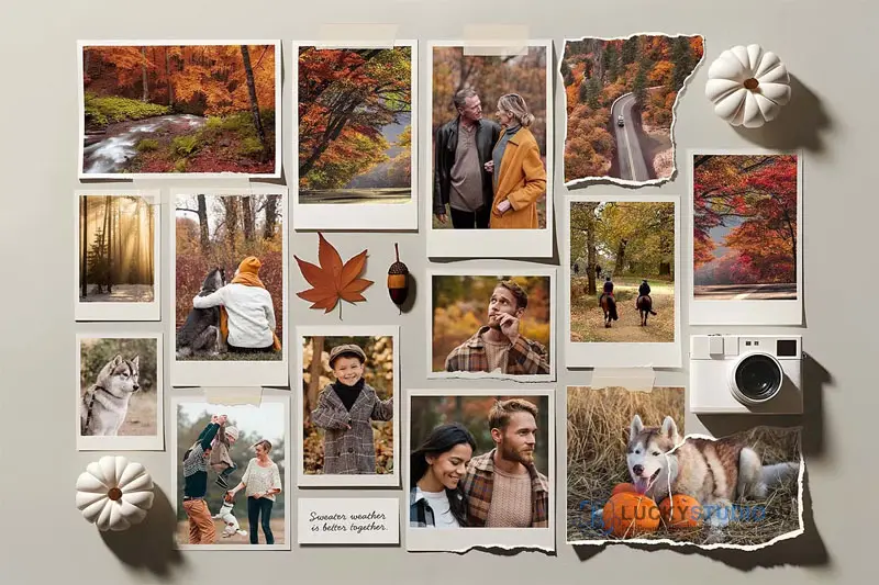 Free Autumn Fall Photo Collage Template