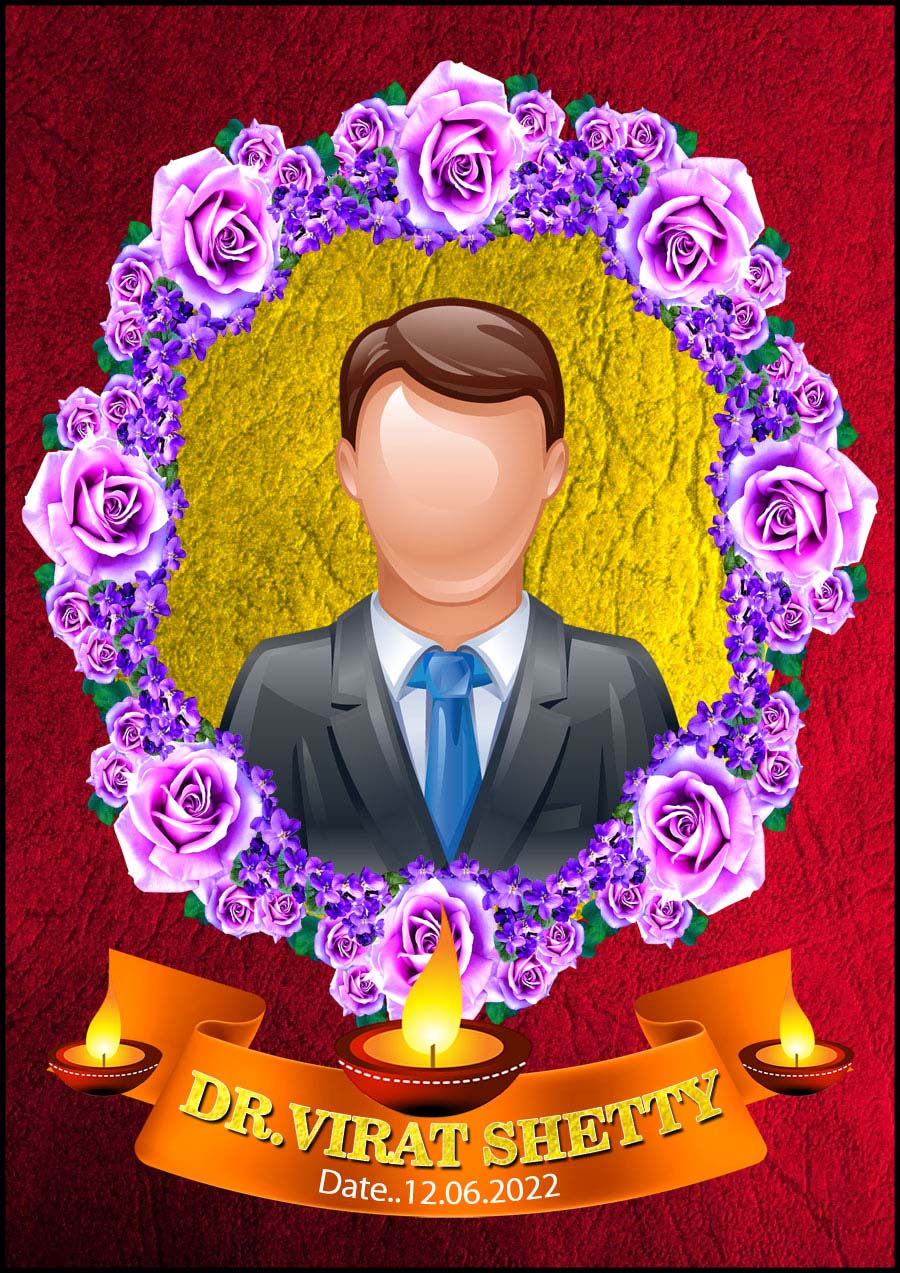 Death Photo Frame PSD with Name and Date Free Download Death Photo Frame PSD with Name and Date