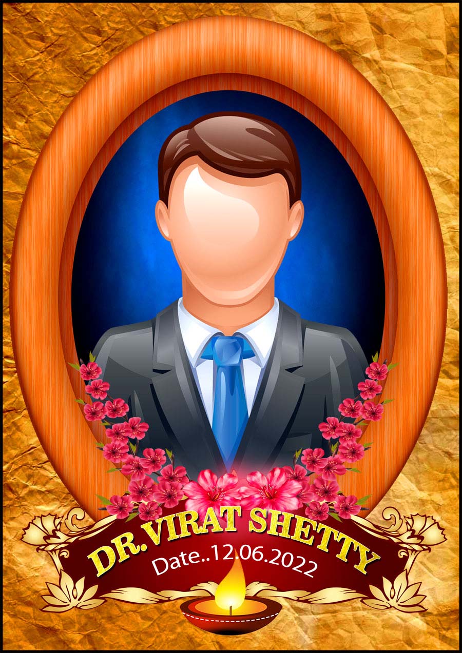 Death Photo Frame PSD with Name and Date Free Download Death Photo Frame PSD with Name and Date