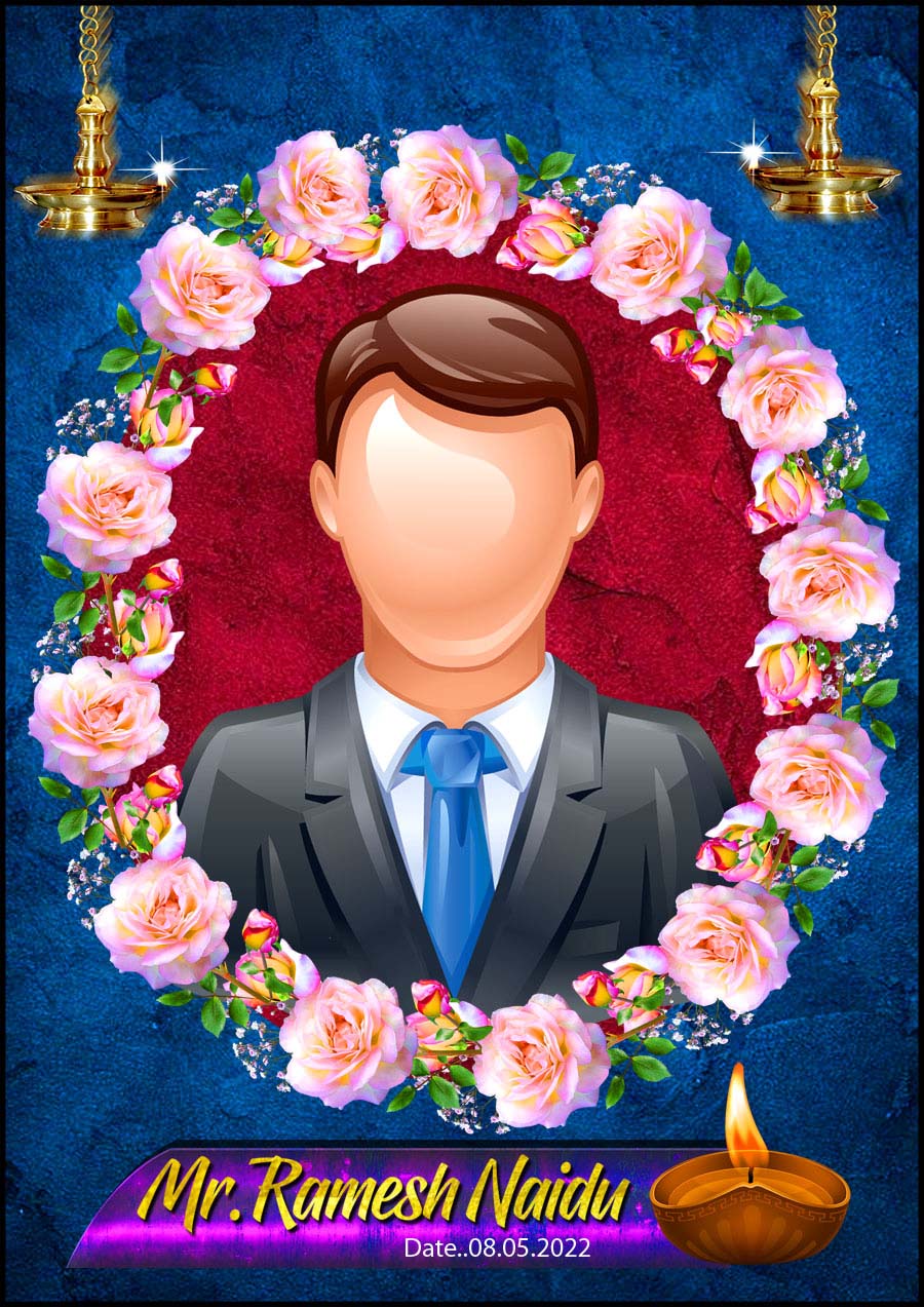 Death Photo Frame PSD with Name and Date Free Download Death Photo Frame PSD with Name and Date