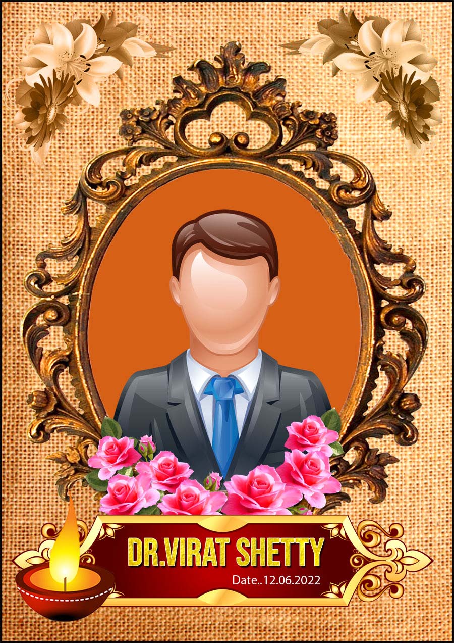 Death Photo Frame PSD with Name and Date Free Download Death Photo Frame PSD with Name and Date