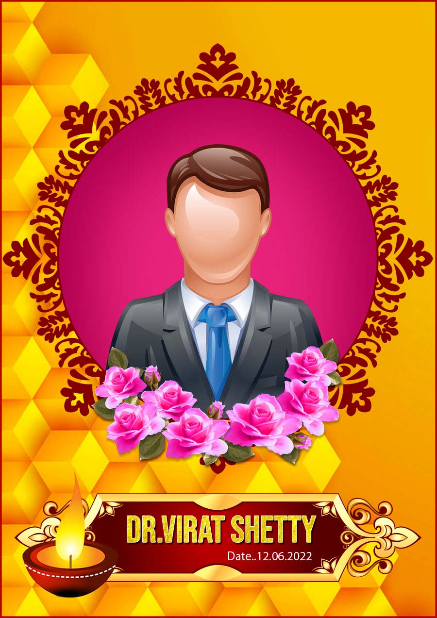 Death Photo Frame PSD with Name and Date Free Download Death Photo Frame PSD with Name and Date