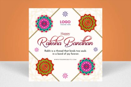 Corporate Raksha Bandhan Social Media Post Template PSD