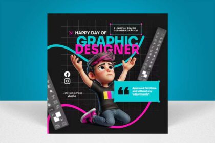 Free Graphic Designer Portfolio Showcase PSD