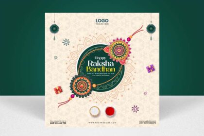 Free Happy Raksha Bandhan Instagram Post Template PSD