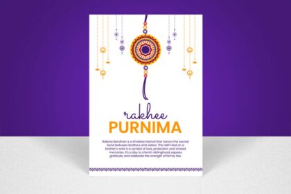 Happy Raksha Bandhan Greeting Card PSD Template