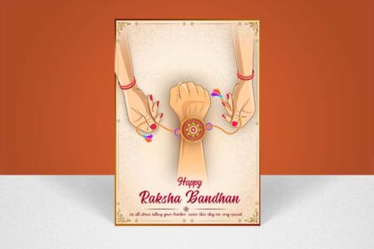 Sister Tying Rakhi - Raksha Bandhan Greeting PSD