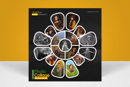 Free Modern Editable Photo Collage PSD Templates