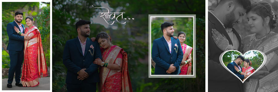Deep maroon Marathi wedding template symbolizing traditional wedding attire and decor