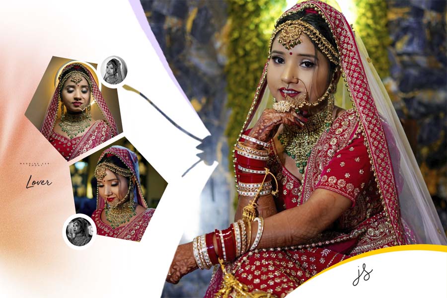 Royal Style Wedding Album Cover PSD for Couple Portrait 12x18 11