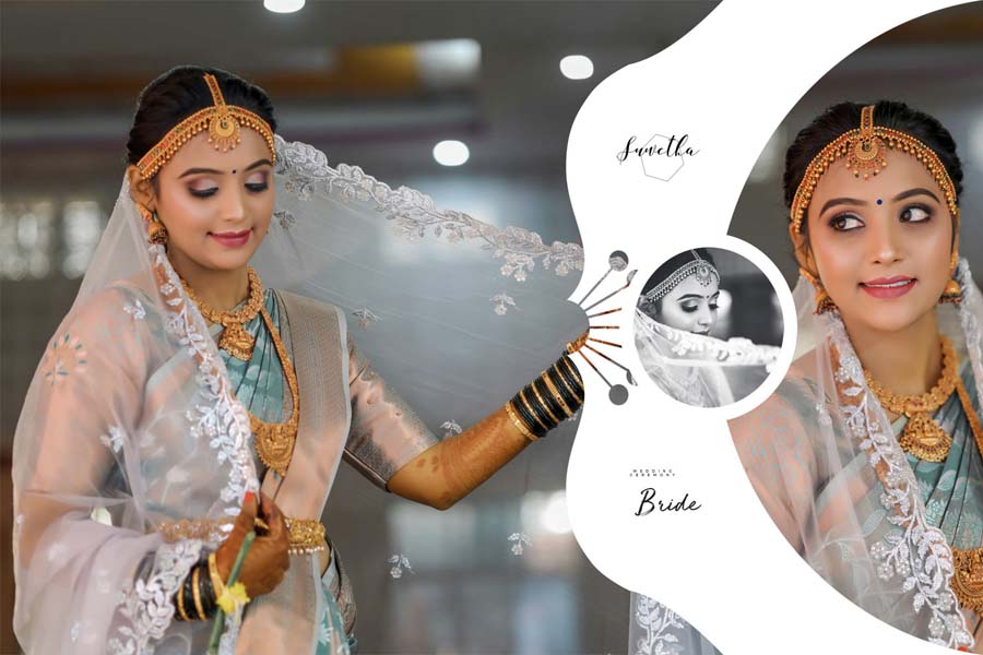 Trending Wedding Couple Portrait Cover PSD Template 12x18 Size 16