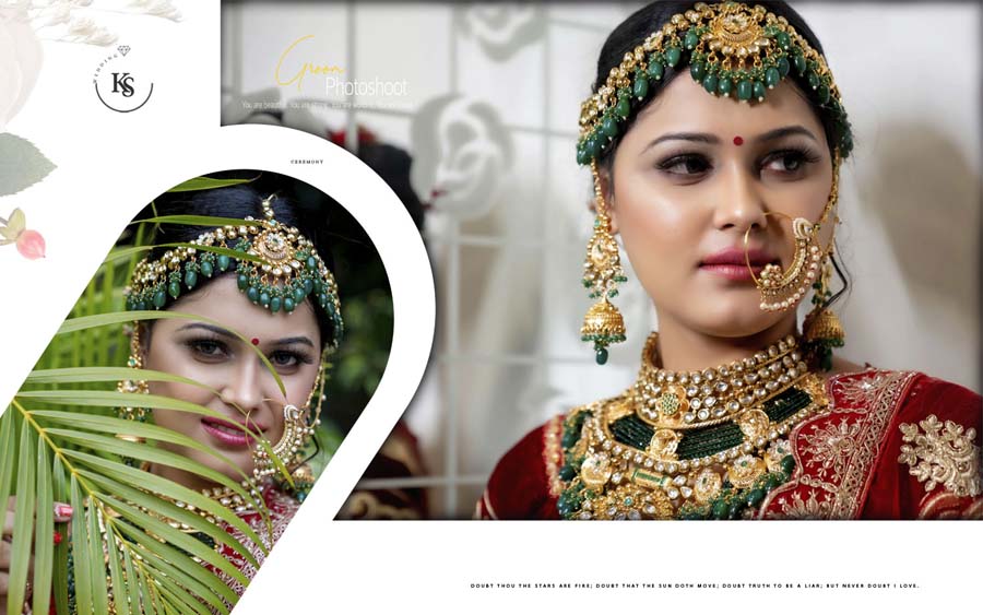 Editable Wedding Album Cover Design PSD 12x18 with Couple Portrait 18