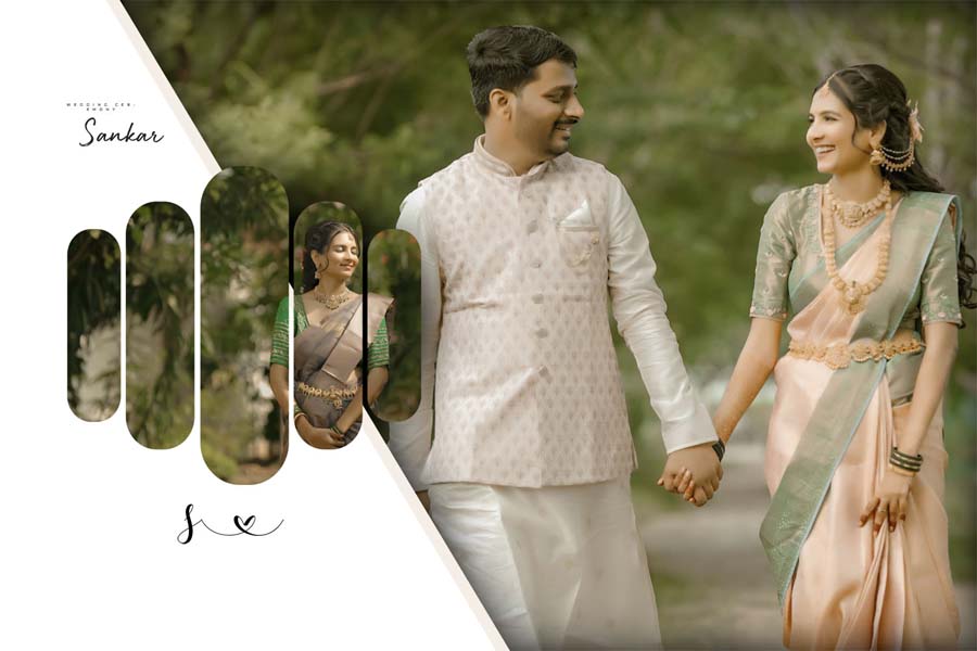 Unique Couple Portrait Album Cover PSD 12x18 Wedding Template 21